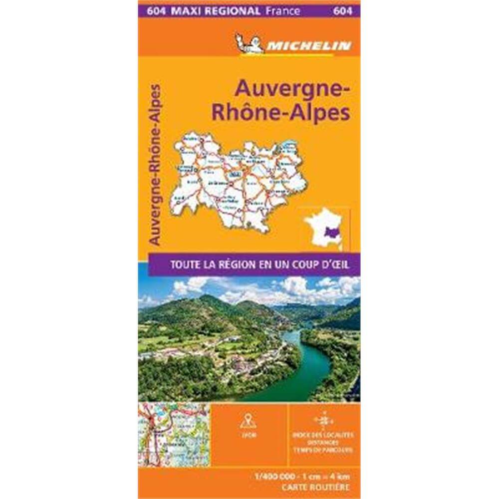 AUVERGNE-RHONE-ALPES, France - Michelin Maxi Regional Map 604